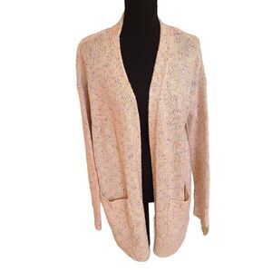 Loft Outlet Womens Cotton Blend Pockets Open Front Cardigan Small